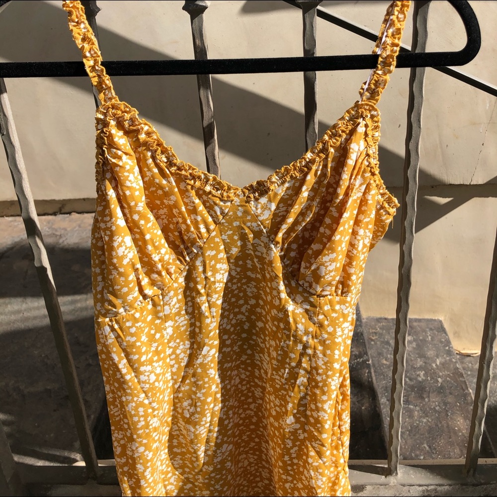 Zaful Yellow Floral Dress